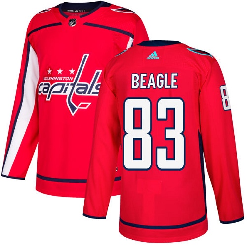 Adidas Men Washington Capitals #83 Jay Beagle Red Home Authentic Stitched NHL Jersey->washington capitals->NHL Jersey